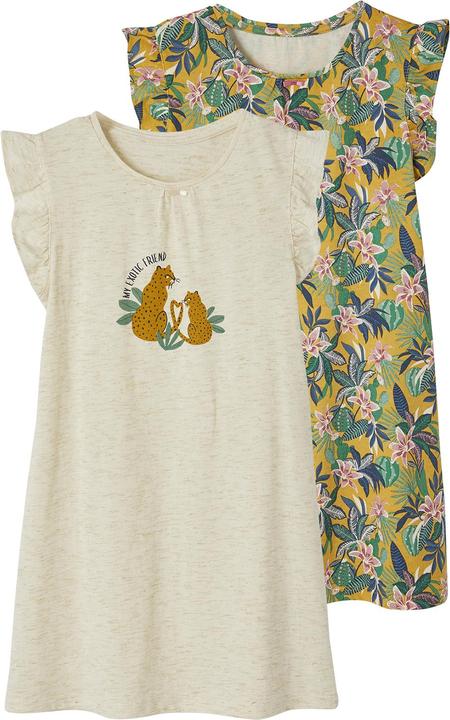 Actual product image Vertbaudet 2-pack girls' nightgowns, jungle print (86)