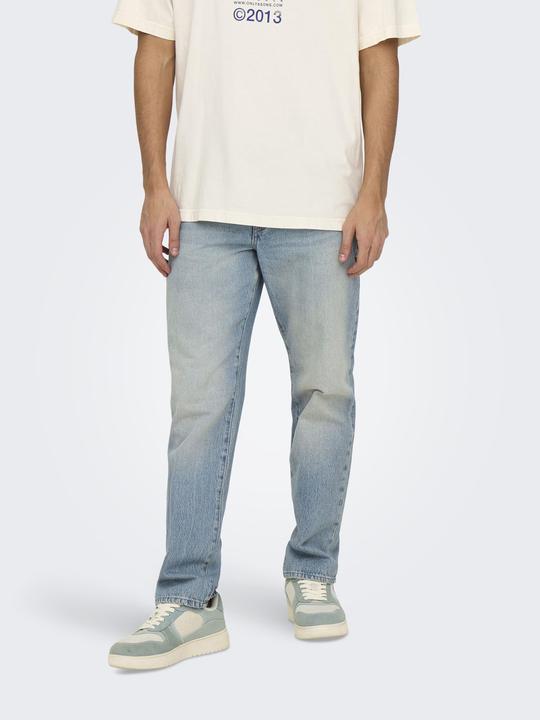 Produktbild Only & Sons ONSEDGE Mid Rise Gerade geschnitten Jeans Normal geschnitten jeans (34)