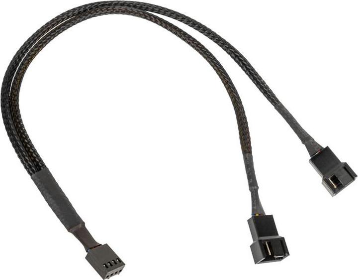 Immagine prodotto Kolink 1-2 Cavo sdoppiatore per ventole PWM - 35 cm, intrecciato, nero (2 Ventilatore)