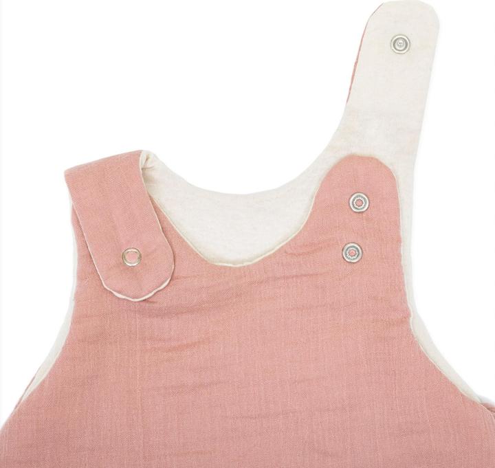 Actual product image Julius Zöllner Baby sleeping bag muslin 56/62, Dusty Rose (62 cm, 0.5 TOG)