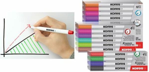 Produktbild Kores Whiteboard-Set Fine M228466er Set1mm Runds (Sortiert, 1 mm, 6 x)
