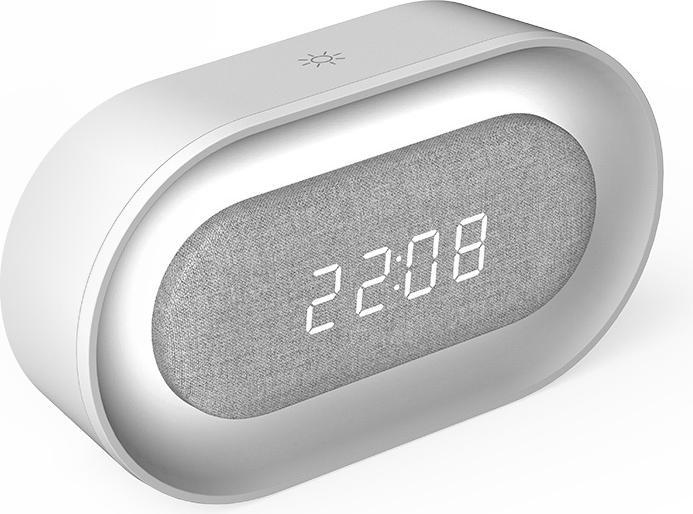 Actual product image Forever Light Alarm Clock with LED Night Light PURE FNL-07 AKSEL white long