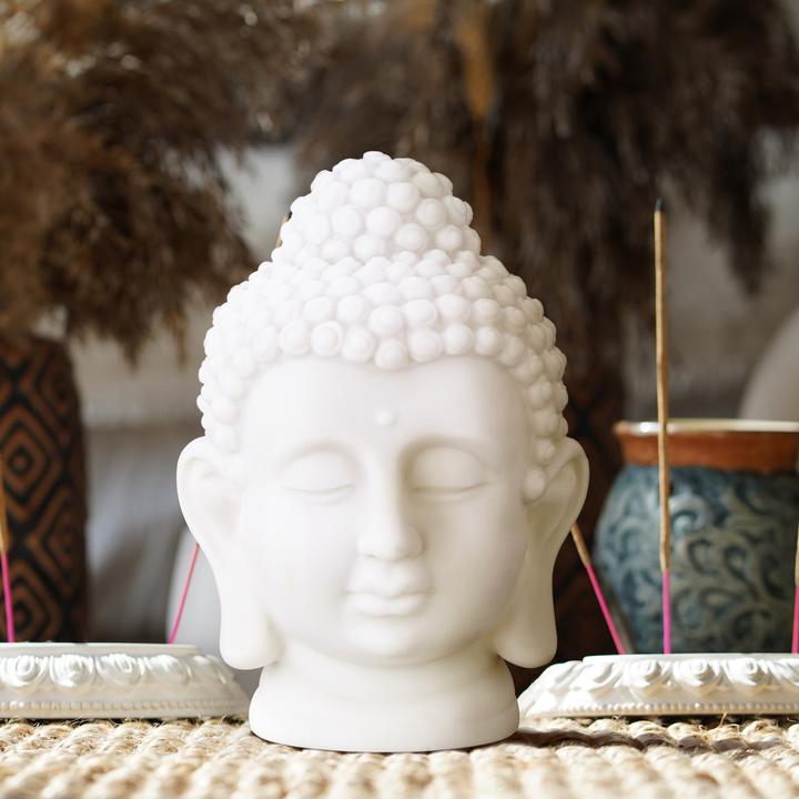 Image du produit Relaxdays Tête de bouddha (12 x 10 x 17 cm)