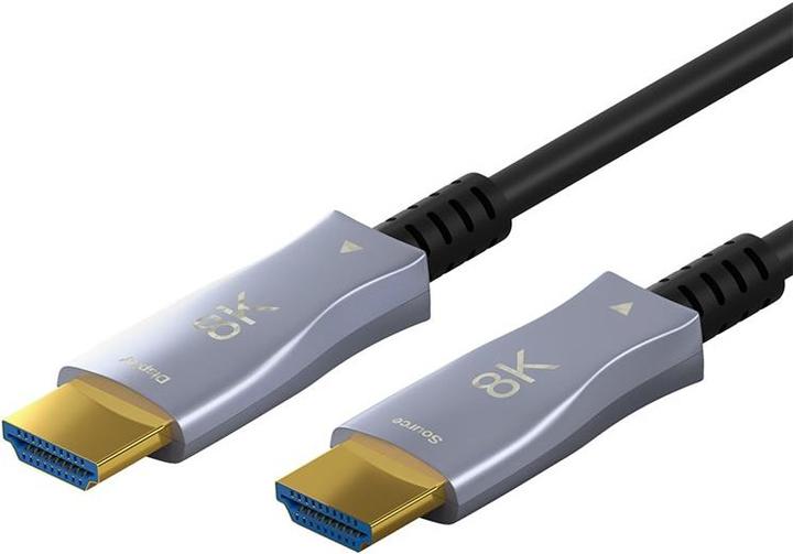 Image du produit Goobay Series 2.1 Optical Hybrid Ulra High-Speed HDMI™ Cable with Ethernet (AOC), 20 m, noir - Highges (20 m, HDMI)