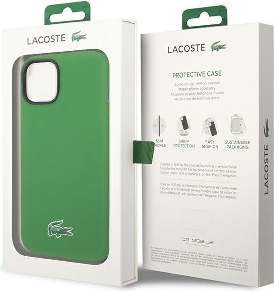 Immagine prodotto Lacoste LCHMP14SSLON iPhone 14 / 15 / 13 6.1" green hardcase with Silicone and MagSafe (Apple iPhone 14, Apple iPhone 15, Apple iPhone 13)