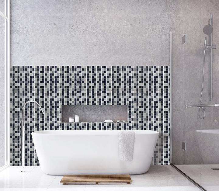 Produktbild Infactory Selbstklebende 3D-Mosaik-Fliesenaufkleber, 3er-Set (26 x 26 cm)