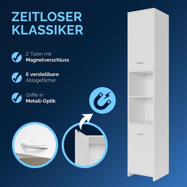 Immagine prodotto Casaria Mobiletto del bagno (30 x 30 x 180 cm)