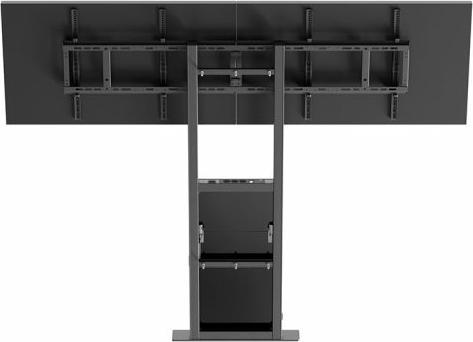 Actual product image Hagor Stand system 600x400mm black 2x 55kg/2x 55-65"/floor/wall mounting (Ground, Wall, 65", 110 kg)