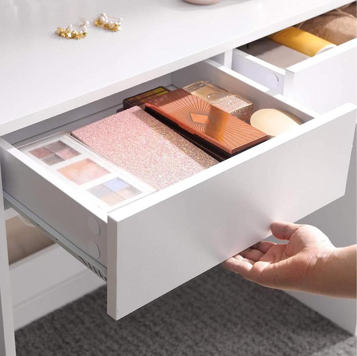 Image du produit Vasagle Schminktisch 80 x 40 x 140 cm, Weiss (80 x 40 x 140 cm)