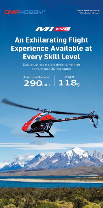 Actual product image OMPHobby OMP Heli M1 EVO gelb mit Sender # OSHM0035