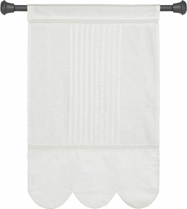 Loberon Scheibengardine Wistelle weiss (70 x 45 cm)
