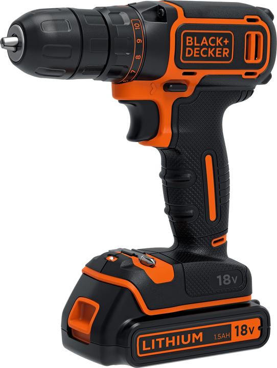 Image du produit Black & Decker BLACK+DECKER BDCDC18B-QW Machine d'intérieur à batterie - 18V - incl. chargeur et 2 accus (Fonctionnement sur batterie)