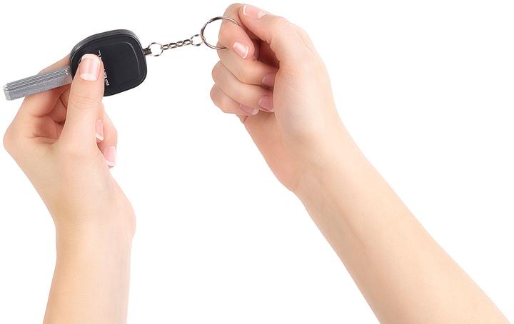 Actual product image VisorTech Car key design personal alarm