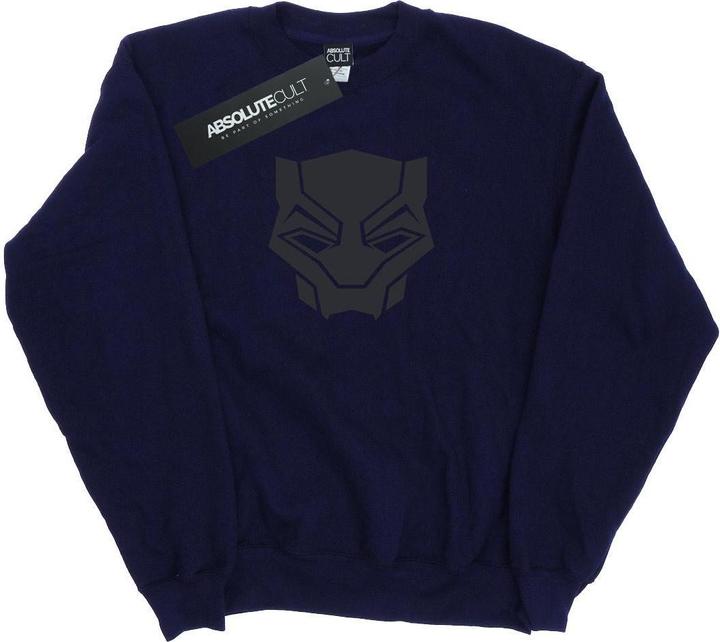 Black Panther Schwarz auf Schwarz Baumwolle Sweatshirt