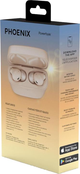 Image du produit Urbanista Écouteurs intra-auriculaires Bluetooth sans fil Phoenix Charge solaire Rose (ANC, 8 h, Sans fil)