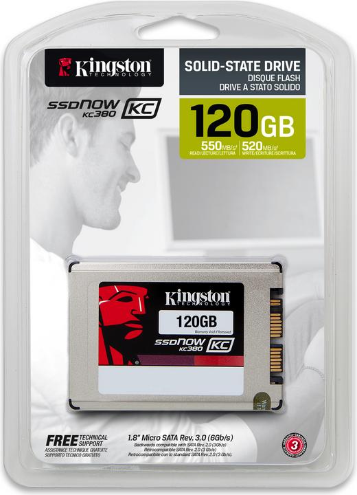 Actual product image Kingston SSDNow KC380 120GB (120 GB, 1.8")