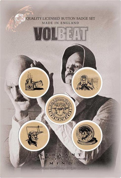 Immagine prodotto Volbeat PinSet Servant Of The Mind confezione da 5 pezzi in plastica e metallo
