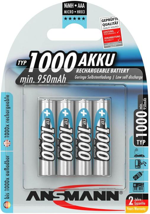 Actual product image Ansmann AAA (4 pcs., AAA, 950 mAh)