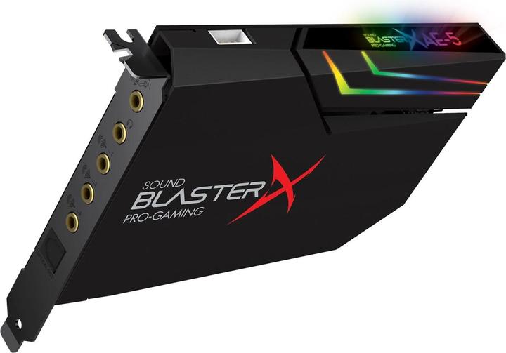 Image du produit Creative Carte son de jeu Sound BlasterX AE-5 Plus Hi-Res / DAC - RGB, PCIe (PCI-E x1)