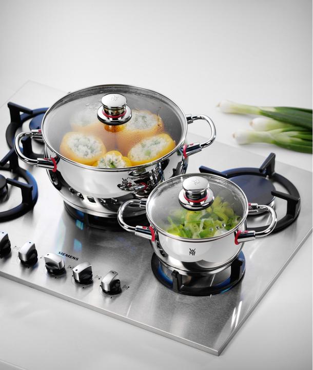 Produktbild WMF Topfset Induktion Kochtopfset 4tlg Glasdeckel QualityOne Edelstahl (16 cm, Pfannenset + Topfset, Edelstahl)