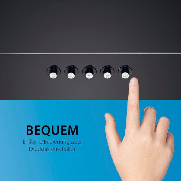 Actual product image Bomann Head free-standing bonnet glass shade DU 7607 G (Wall hood)
