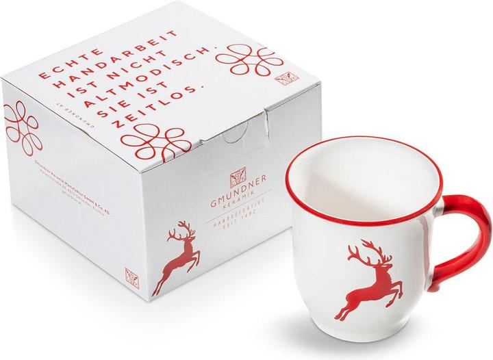 Produktbild Gmundner Keramik Rubinroter Hirsch Schokotasse (03 L) (300 ml)