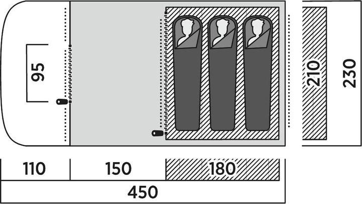 Produktbild Easy Camp Palmdale 300 (Tunnelzelt, 11.70 kg, 3 Personen)