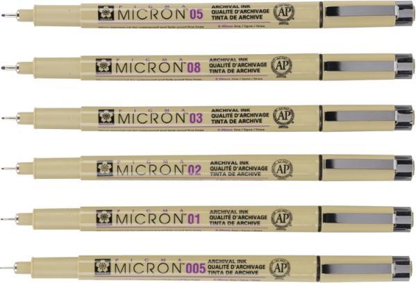 Actual product image Sakura Pigma Micron (Black, 6 x)