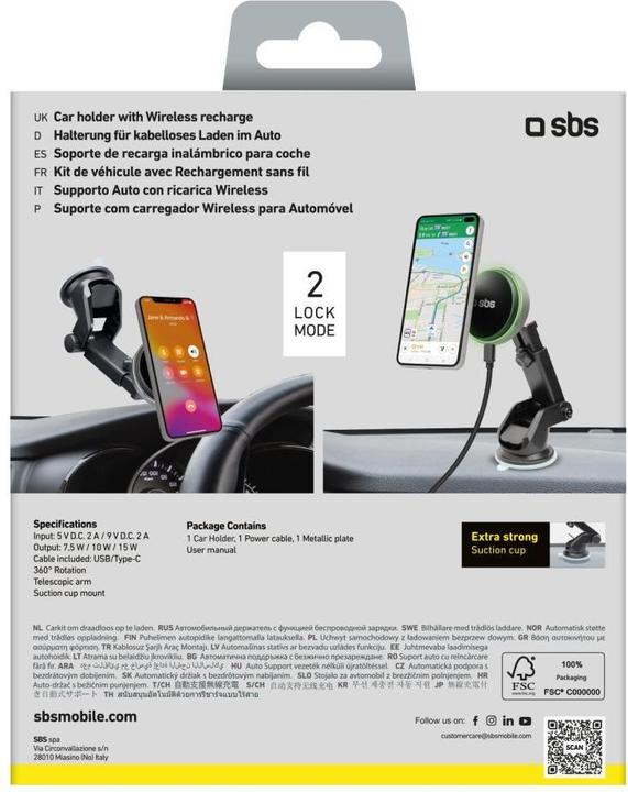 Actual product image SBS Magnetic car mount for windshield and dashboard compatible with MagSafe charging