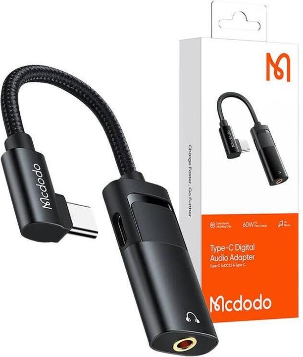 Immagine prodotto Mcdodo Adattatore da USB-C a AUX Mini Jack 3,5 mm + USB-C (USB tipo C, Jack da 3.5mm)