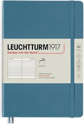 Image du produit Leuchtturm1917 Carnet Soft A5 lig. Stone Blue (A5, À rayures, Couverture rigide)