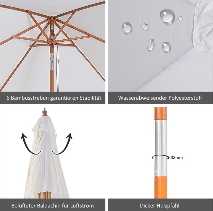 Image du produit Outsunny Parasol (1.50 m)