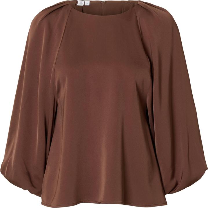 Image du produit Selected Femme Satin Bluse mit 3/4 Ärmeln (42)