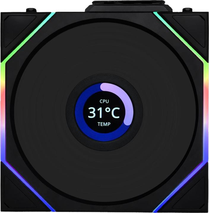 Image du produit Lian-Li UNI FAN TL Wireless LCD Lüfter, ARGB, PWM, 3er-Pack inkl. Controller - Reverse Blade, 120mm (120 mm, 3 x)