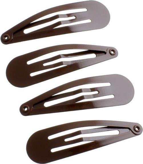Produktbild DailyGo Haarspange Click Clack metall 5 cm, braun (4 Stk.)