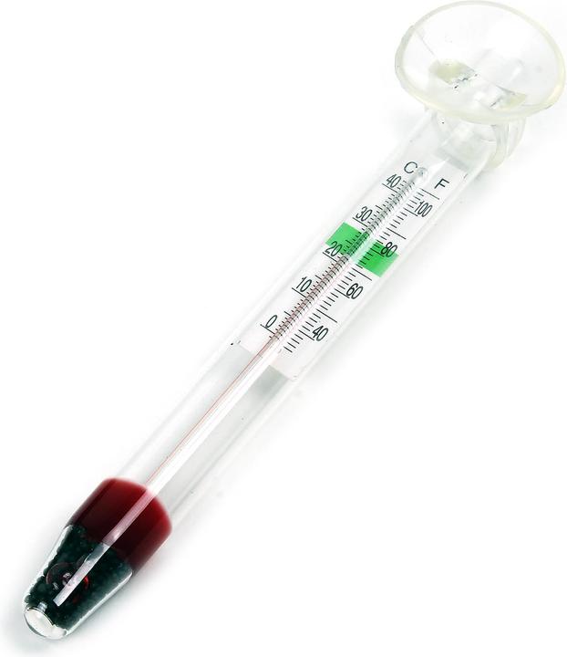 Actual product image SunSun WDJ-02 Aquarium Thermometer, Floating Aquarium Glass Thermometer with Suction Cup