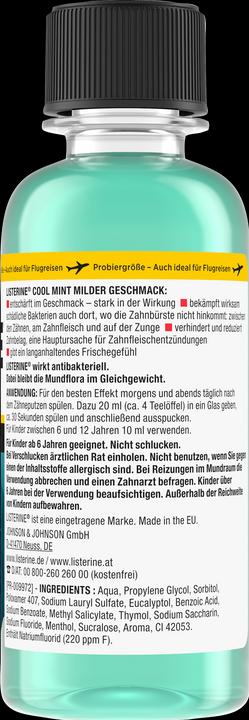 Produktbild Listerine Mundspülung Cool Mint milder Geschmack (95 ml, Mundspülung)