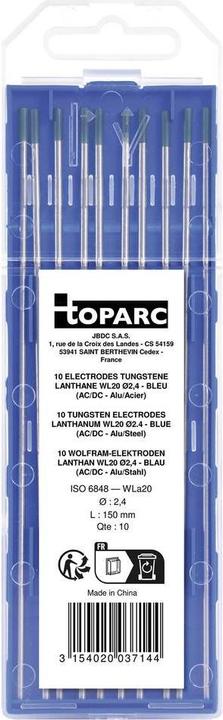 Produktbild GYS Wolfram Elektroden 10 Stk., Lanthan WL20 Ø 2,4mm