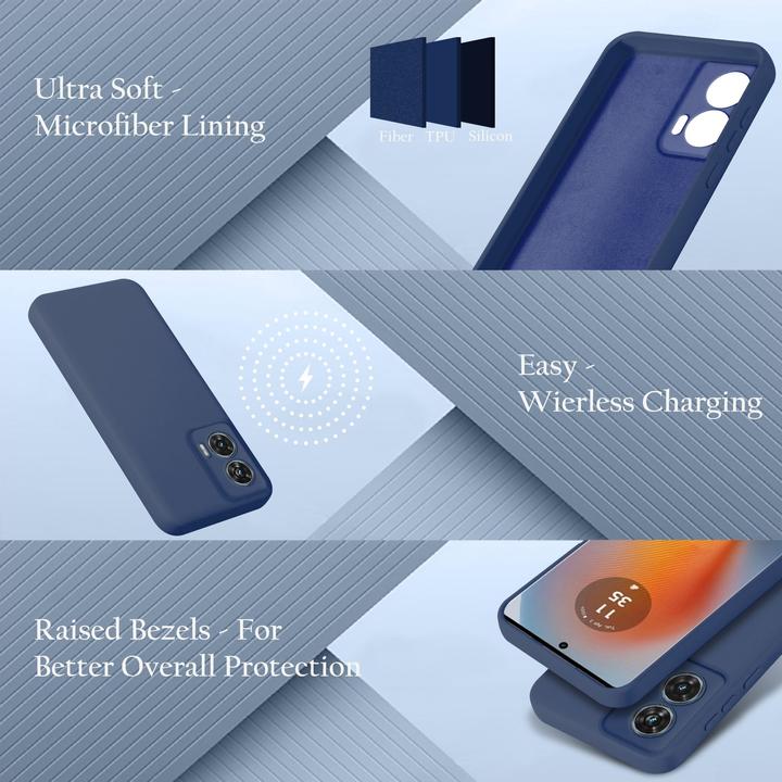 Image du produit Cadorabo Coque pour Motorola Moto Edge 50 Fusion TPU Liquid Silicone Case (Motorola Edge 50)