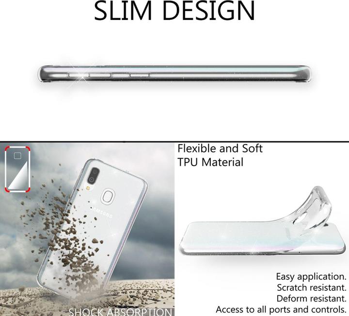 Actual product image Nalia Glitter cover (Samsung Galaxy A40)