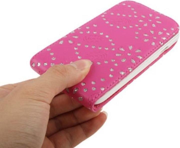 Produktbild König Design Schutzhülle Case für Handy Samsung Galaxy s4 i9500 Strass Pink (Samsung Galaxy S4)