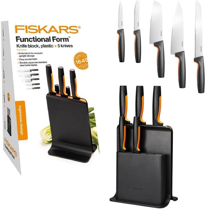 Actual product image Fiskars Functional shape plastic knife case for 5 knives