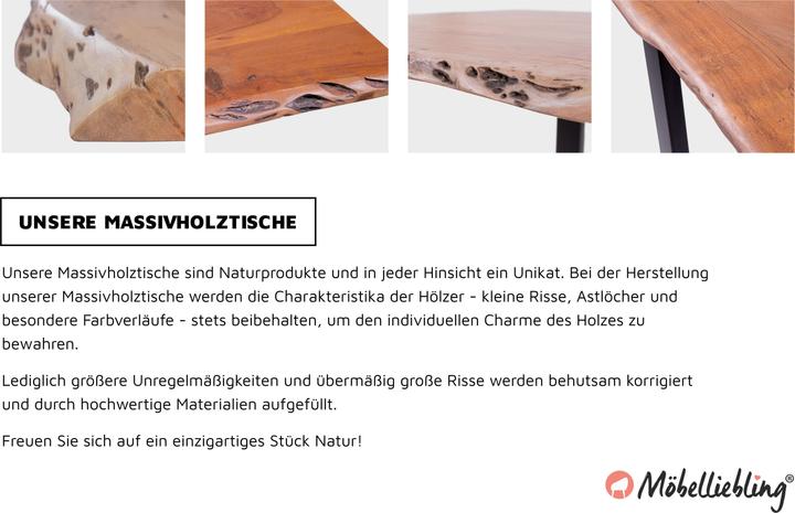 Produktbild SAM LOTTE Schweizer Kante massiv Eiche (180 x 90 x 77 cm)