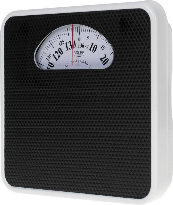 Image du produit Adler AD 8179 échelle personnelle Carré Noir, Blanc Échelle personnelle mécanique (130 kg)