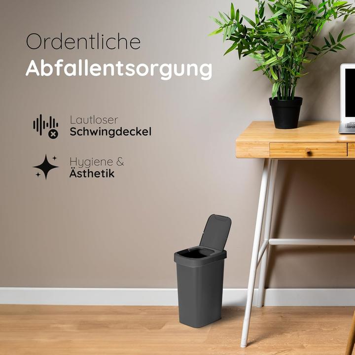 Produktbild Novaliv Sparset 5x Mülleimer 10L mit 2in1 Deckel, Klappdeckel & Schwingdeckel, Anti-Geruch Abfalleim (10 l)