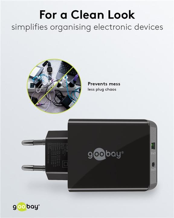 Actual product image Goobay Dual USB Quick Charger (30 W)