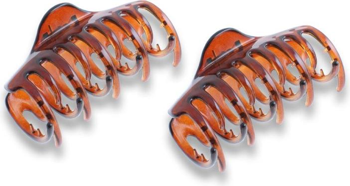 Actual product image Trisa Hair clip round big 80 mm brown 2 pcs. (2 pcs.)
