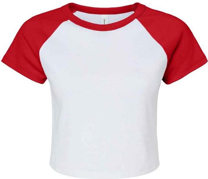 Bella Canvas Kurzes Top Raglanärmel