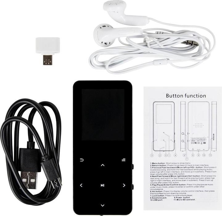 Produktbild JTI MP3-Player mit Bluetooth und Lautsprecher (16 GB)