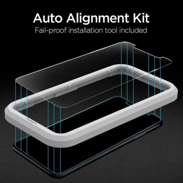 Produktbild Spigen Tempered Glass Alm Glas.Tr Slim 2-Pack Iphone 11 (2 Stück, Apple iPhone 11)